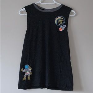 🌿2 for 20🌿 space themed muscle tee size large